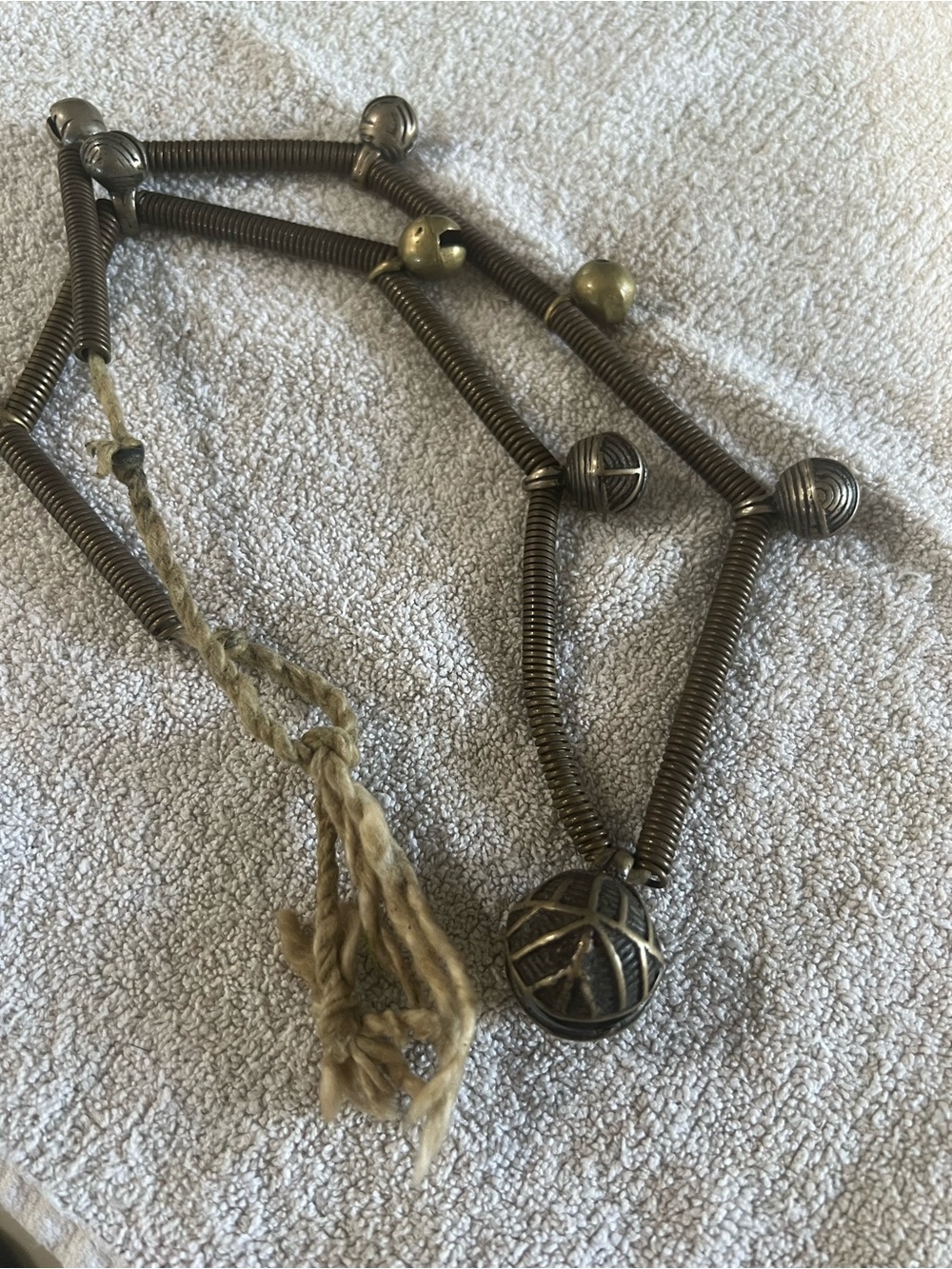 African bell necklace tribal jewelry